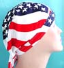 American spirit American flag design fashion cotton skullcap with tie