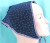 Dark blue color with tiny white dot design cotton triangle head bandana head scarf with tie