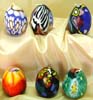 assorted color and pattern design Easter egg style fimo cnadle set, 6 pices in a box set