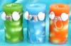 assorted color cylinder shape fashion scented candle set, 3 pices per set
