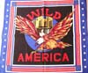 American spirit American flag edge design with wild American eagle pattern fashion cotton bandana