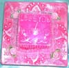 retangular romantic pinky "I LOVE YOU" motif fashion candle